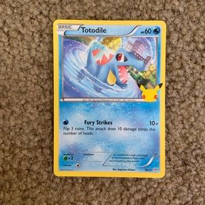 Pokémon 25th Anniversary Totodile Card